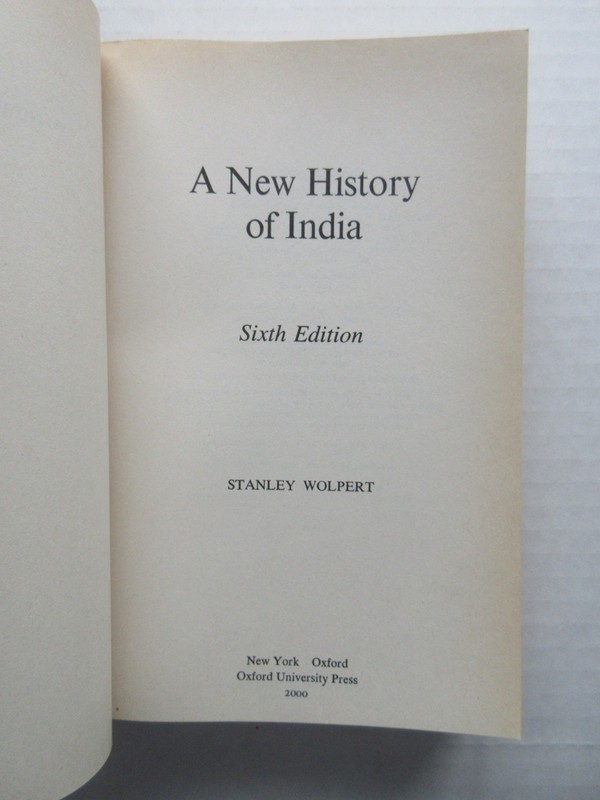 A New History of India Paperback Stanley Wolpert gallery