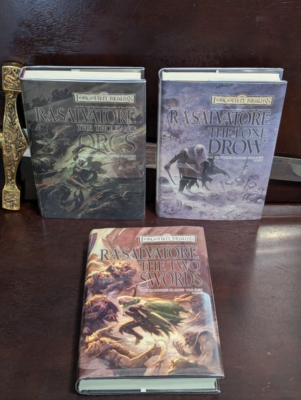​Hunters Blades Trilogy RA Salvatore 1st/1st HCDJ LN Drizzt Realms Complete Set