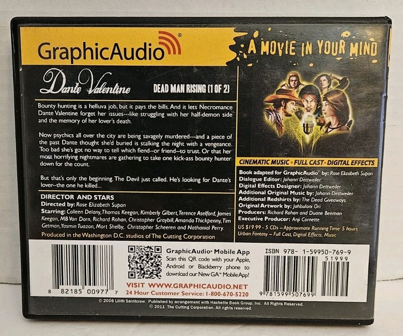 GraphicAudio Dante Valentine Working For the Devil & Dead Man Rising Lot of 2 gallery