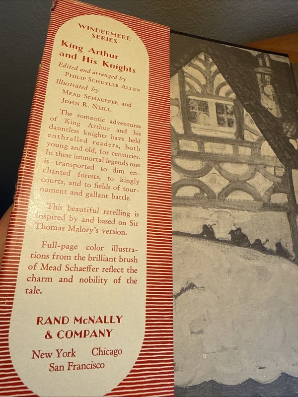 King Arthur His Knights 1937 Rand McNally Allen Schaeffer Neill HC DJ gallery