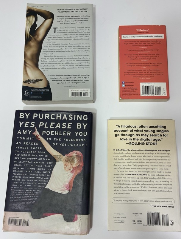 Lot 4 Comedy Memoir Books Tina Fey Amy Poehler Aziz Ansari Amy Schumer gallery