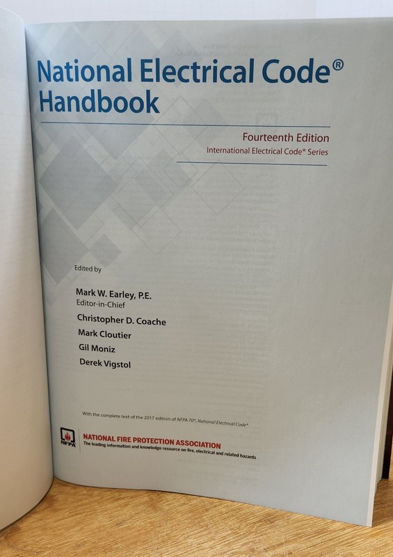 NFPA 70 National Electrical Code Handbook 2017 Edition Hardcover USA Pre Owned gallery