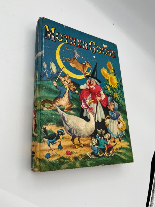 1950s Mother Goose Complete Book of Nursery Rhymes Whitman Publishing Hardcover