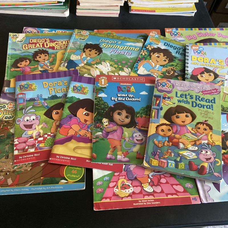 Dora & Diego Lot Of 23 HCs & Softcovers Acceptable- Good+ Condition