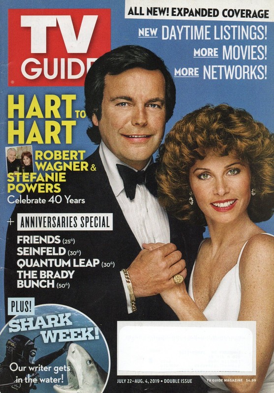 TV GUIDE July 22-August 4 2019 Robert Wagner Stefanie Powers Hart to Hart
