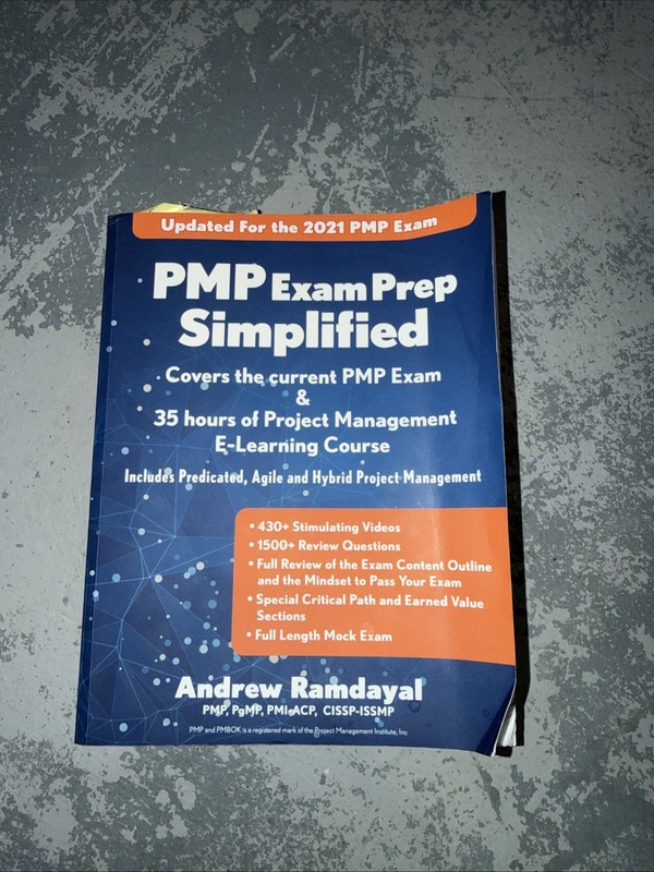 PMP Exam Prep Simplified by Ramdayal Andrew – Paperback Very Good