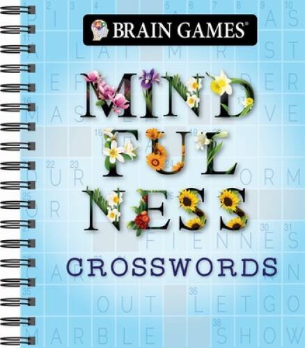 Brain Games – Mindfulness Crosswords – Spiral-bound – VERY GOOD