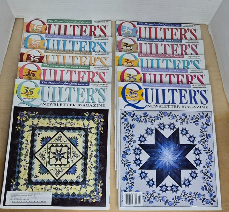 Quilters Newsletter Magazine Lot Various Years 2004 2005 2006 2007 etc