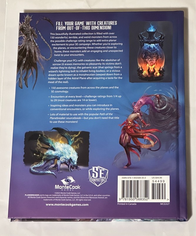 Monte Cook Games: Planar Bestiary, 5e Compatible, RPG, NM gallery