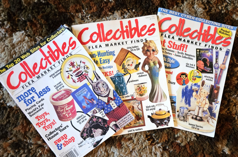 3 Collectibles Flea Market Finds Magazine Lot Vintage 95 99 & 2000
