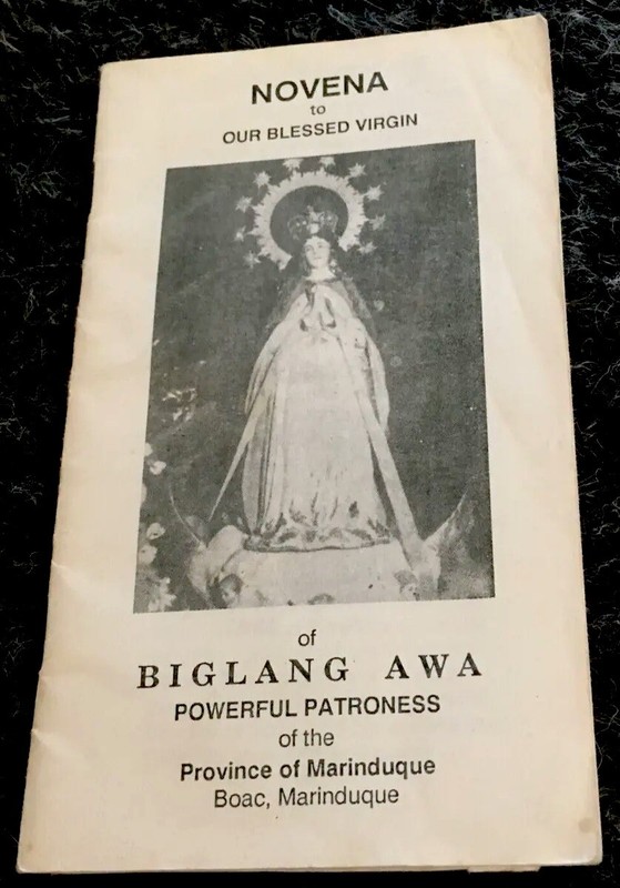 NOVENA TO OUR BLESSED VIRGIN OF BIGLANG AWA. 15.5 BY 9CM . 30 PAGES