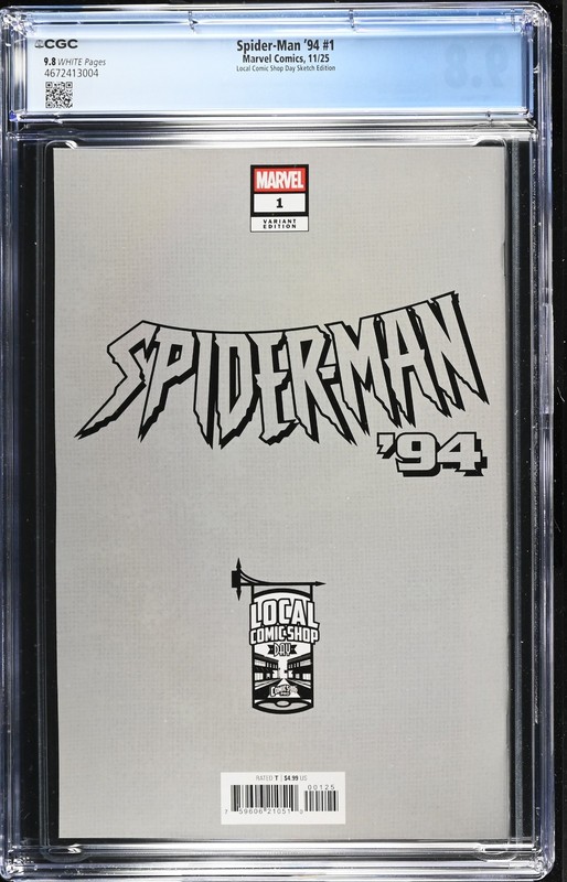 Spider-Man '94 #1 (2025) LCSD Local Comic Shop Day Virgin Sketch Edition CGC 9.8 gallery