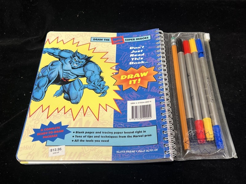 Draw Marvel Comics Super Heroes Klutz Kids Activity Art Book Vintage 1995 gallery