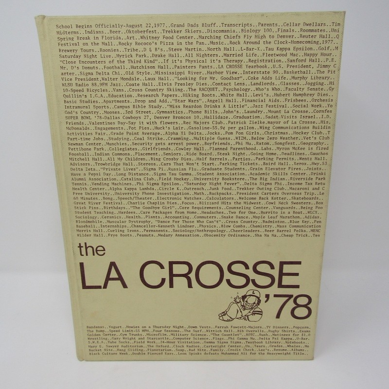 1978 UW-LaCrosse College Yearbook University Wisconsin Hardcover 272 Pages
