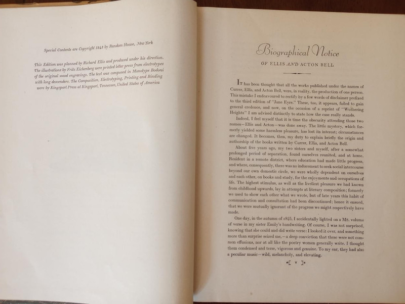 Wuthering Heights by Emily Bronte 1944 Hardcover Illustrated gallery
