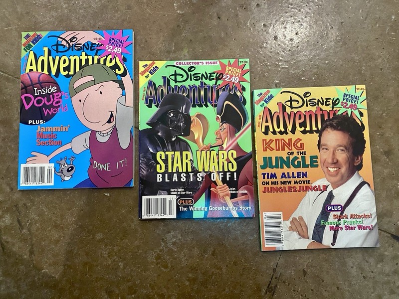 Disney Adventures Magazine Lot 3 ( Feb 1997, march 1997, April 1997) VINTAGE