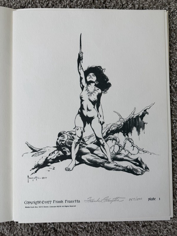 Frank Frazetta Women of the Ages 1977 SIGNED 867/1500 w/ COA gallery