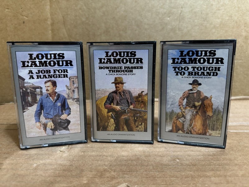 BDD Bantam Doubleday Dell Audio Publishing Louis L’amour 3-Cassette Set **