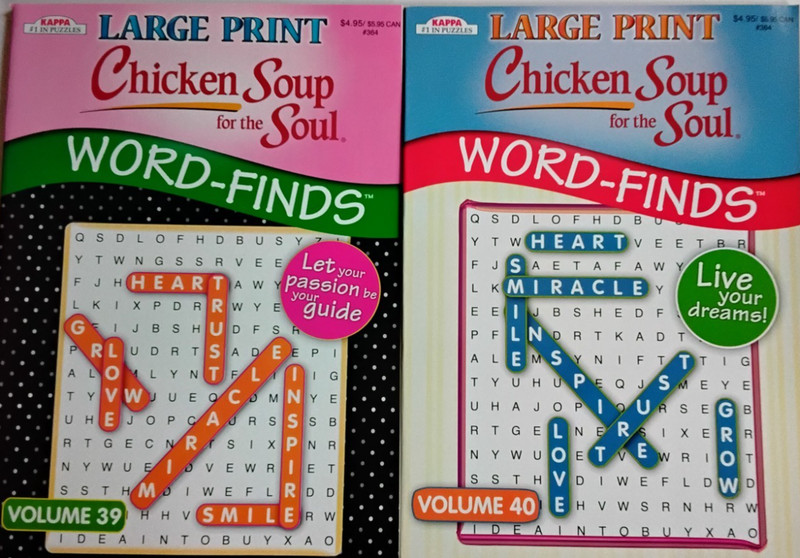 Chicken Soup for the Soul Word-Finds Puzzle Books- Large Print – #39/40