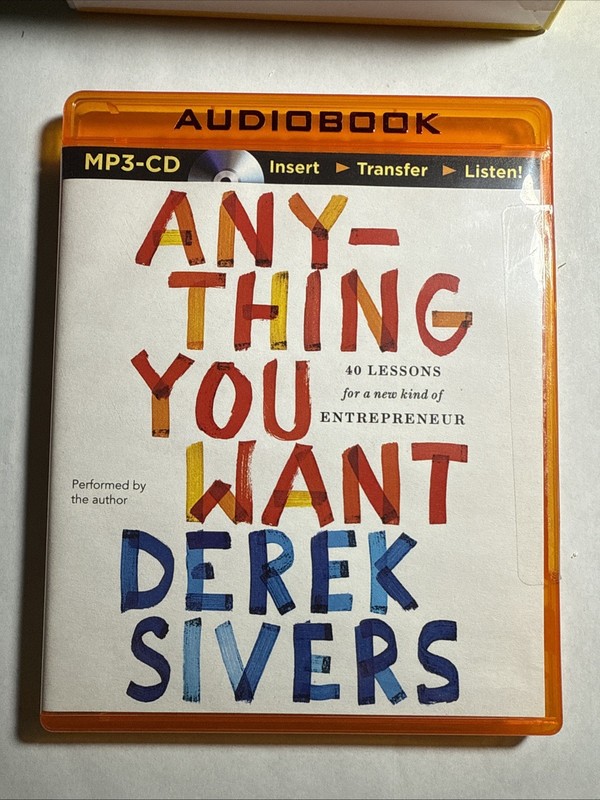 ANYTHING YOU WANT Derek Sivers MP3 CD Audiobook 2011 Lessons For Entrepreneurs