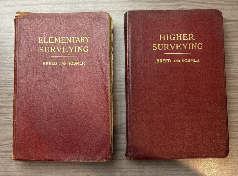 Breed and Hosmer Vol I Elementary Surveying 1927 & Higher Surveying Vol II 1928