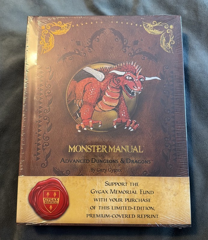 D&D 1E Monster Manual Limited Edition Gygax Memorial Premium Release 2012 SEALED