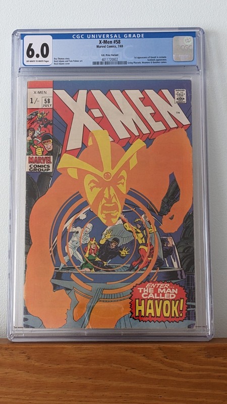 Uncanny X-Men #58 – 1969 CGC 1st App Havok Costume Comic Book Sentinels