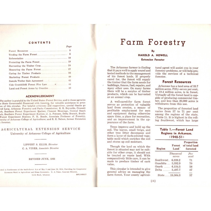 Farm Forestry Extension Service Circular 459 1953 Paperback gallery