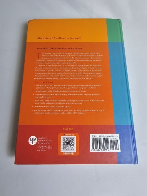 APA Publication Manual 7th Edition American Psychological Assoc Hardcover VG gallery