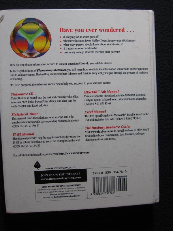 Elementary Statistics by Johnson, Robert R.; Kuby, Patricia J. gallery