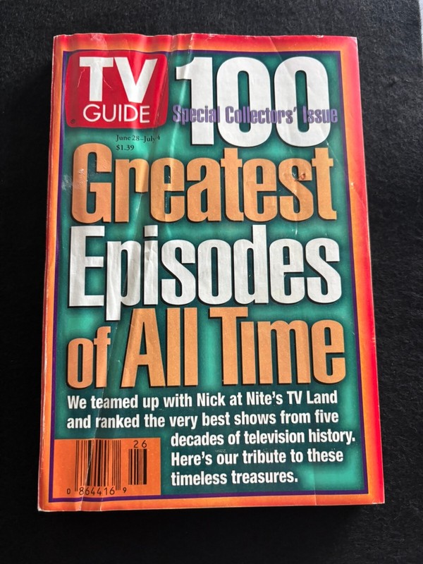 TV Guide June 28 1997 100 Greatest Episodes of All Time Phoenix Ed No Label