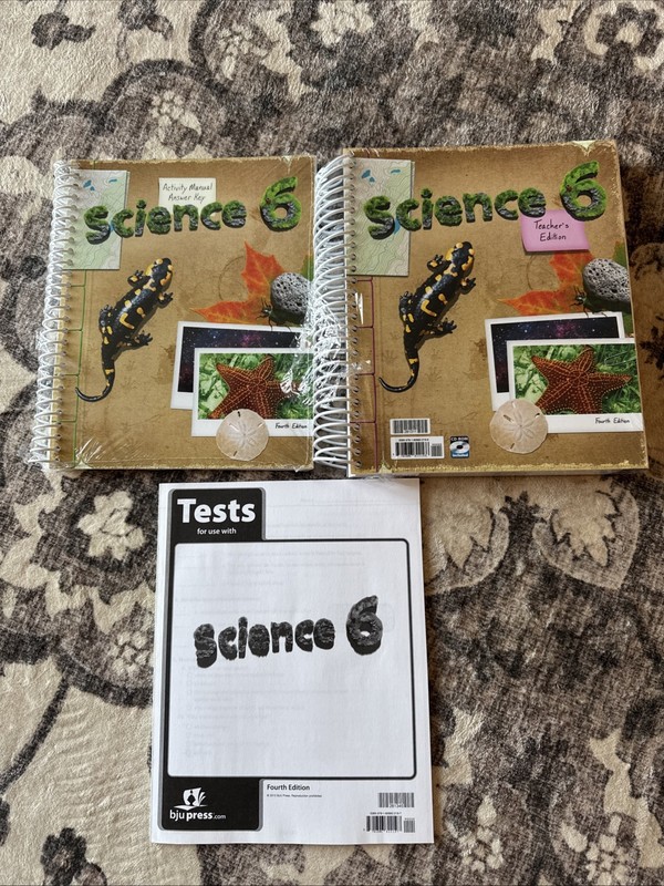 BJU Press Science 6 Set 4th Ed Teacher Edition Student Text Activities Manual