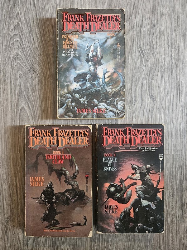 DEATH DEALER Frank Frazetta James Silke Books 1, 3, 4 1988-90 TOR Paperbacks