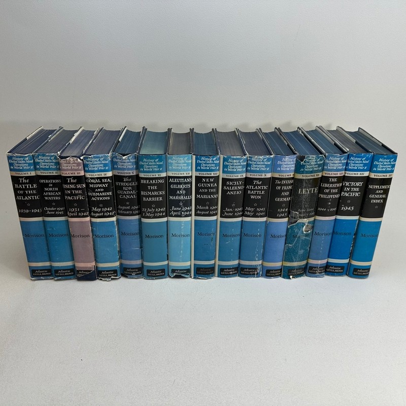 History US Naval Operations WWII Morison Complete 15 Vol Atlantic Little Brown