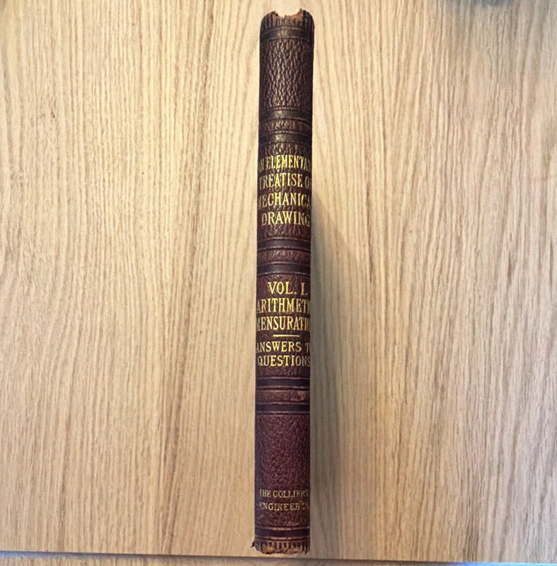 Antique An Elementary Treatise on Mechanical Drawing Vol 1 1st Ed 1897 ICS