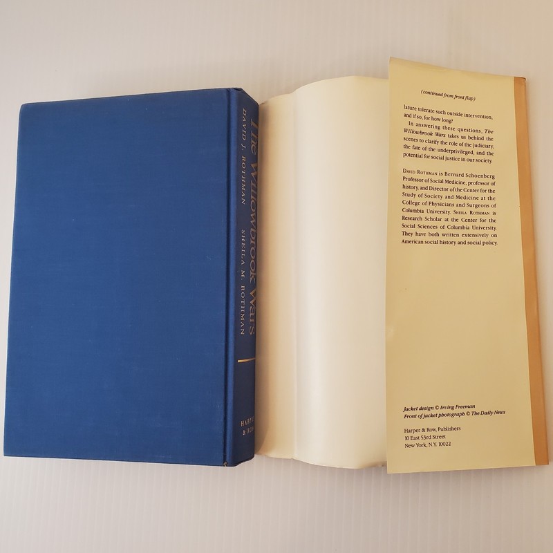 Willowbrook Wars by David J Rothman & Sheila M Rothman HC 1st Ed 1st Print 1984 gallery