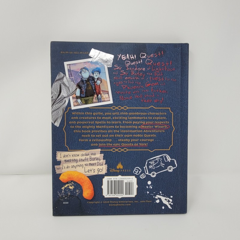 DISNEY PIXAR ONWARD QUESTS OF YORE Book First Edition Hardcover 2020 gallery