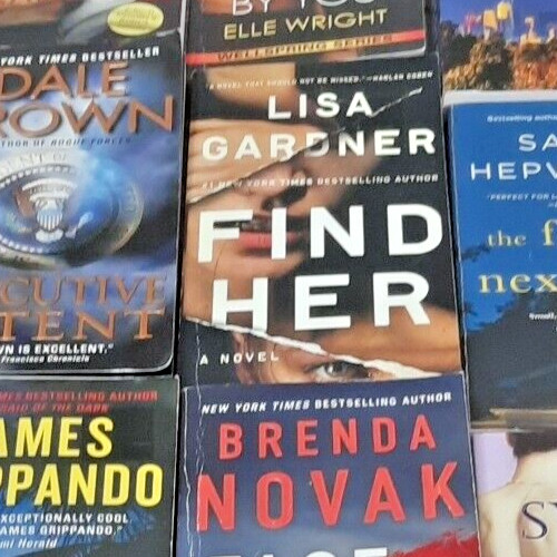 Thriller Fiction novels Bulk Lot of 6 Paperback Books from Random Authors gallery