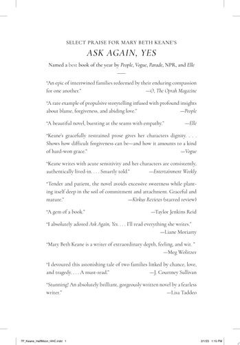 The Half Moon: A Novel by Keane, Mary Beth, Good Book
