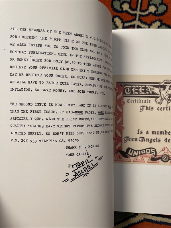 Teen Angel's book First Edition 2017 LA Chicano Art Limited 500 Copies Only gallery