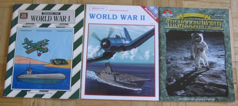 3 World War I, II and Modern World Thematic Units Activity Books History NEW
