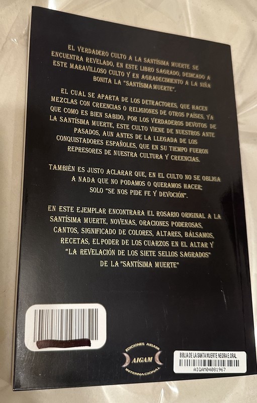 Libro Book Sagrada Biblia De La Santisima Muerte Bible Santa Muerte 184 Paginas gallery