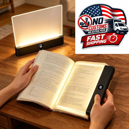 LED Book Light USB Rechargeable Reading Light Night Lamp 3 Color Dimmable USA