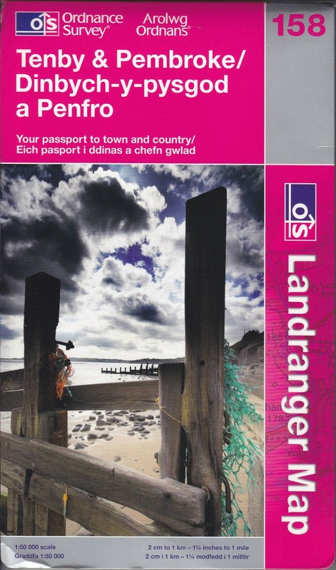 Ordnance Survey 1:50,000 Landranger Map Sheet 158: Tenby & Pembroke