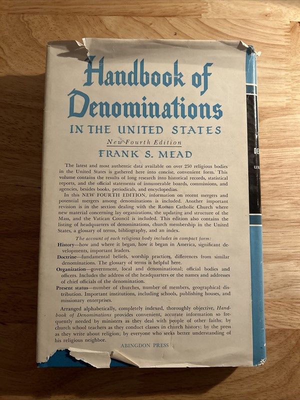 Handbook of Denominations in the United States Frank S. Mead Hardcover 4th Ed. gallery