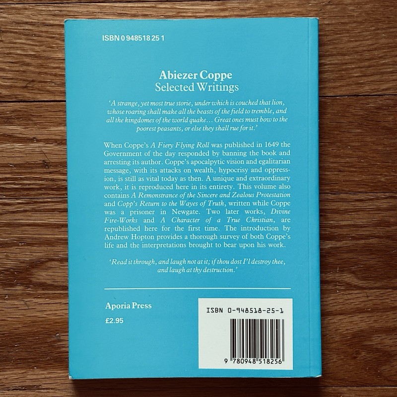 ABIEZER COPPE—Selected Writings: Fiery Flying Roll etc—1987 PB—Radical Christian gallery