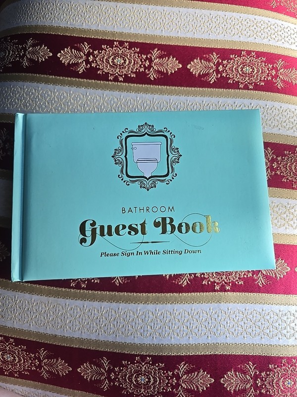 Bathroom Guest Book by Knock Knock – Hilarious Restroom Humor Gift, Hardcover