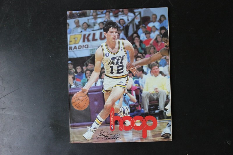 Hoop Magazine 1987 John Stockton Utah Jazz NBA Basketball Vintage