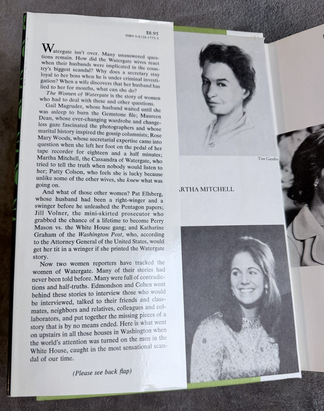 The Women of Watergate 1975 First Printing Stein and Day HC DJ Like New Vintage gallery