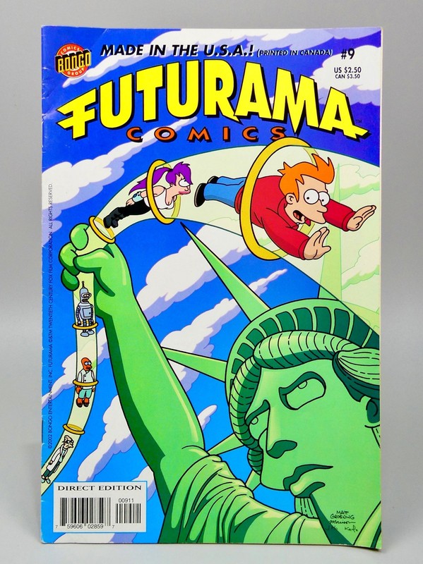 Futurama Comics #9 – Very Good Used Condition – Direct Edition – 2002 – Bongo